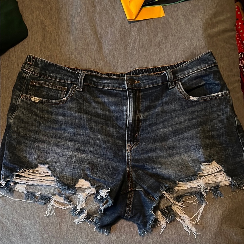 Aerie denim Jean Shorts elastic waist